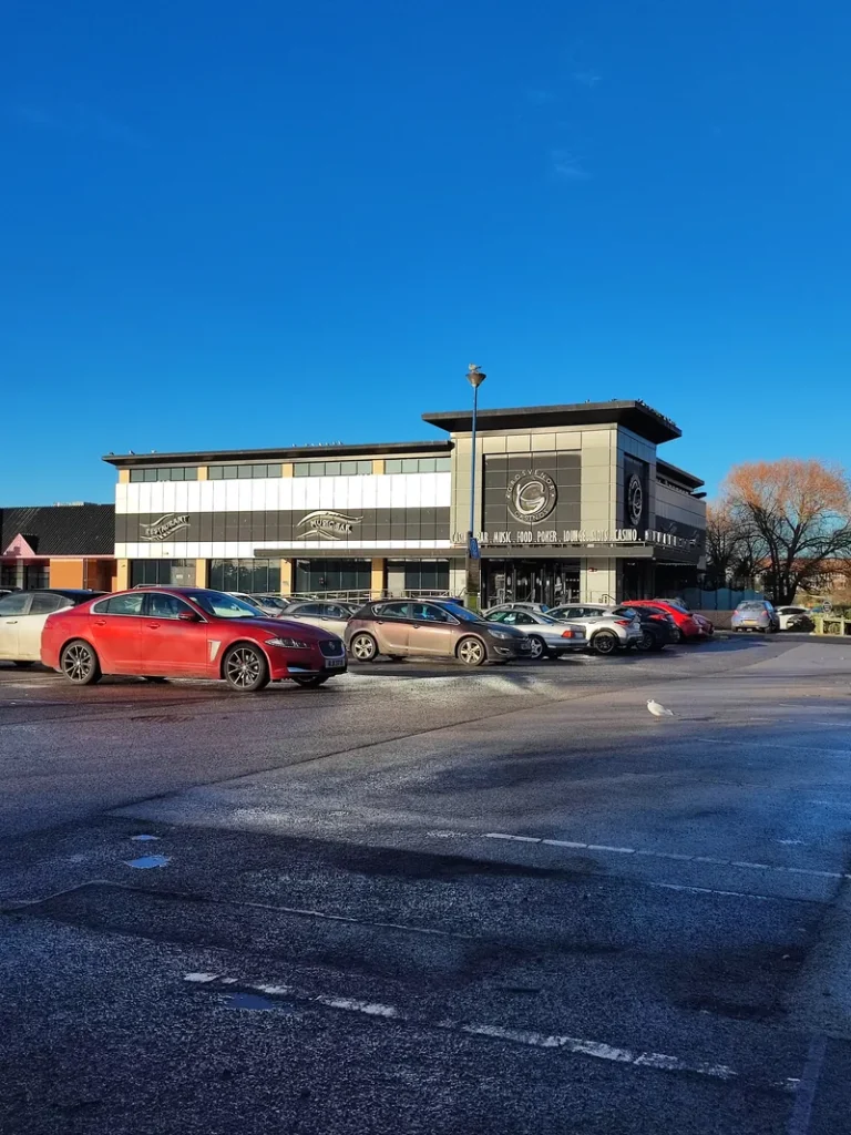 Sunny exterior of Grosvenor Casino Stockton