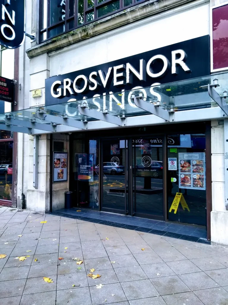 Main entrance to Grosvenor Casino Swansea