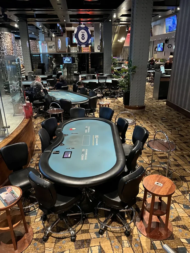 Poker tables at Manchester235 Casino