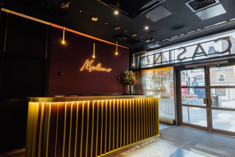 Reception desk at Napoleons Casino Manchester