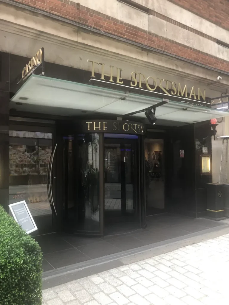 Entrance canopy to The Sportsman Casino