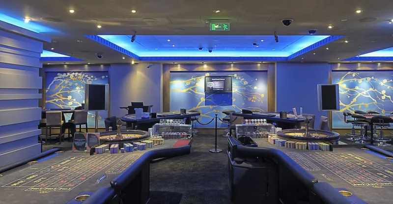 Gaming tables at The Sportsman Casino