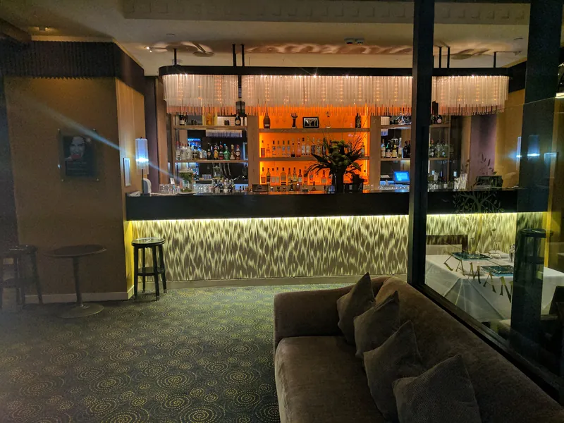 Illuminated bar at The Sportsman Casino