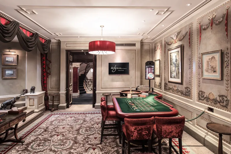 Baccarat room at Wynn Mayfair